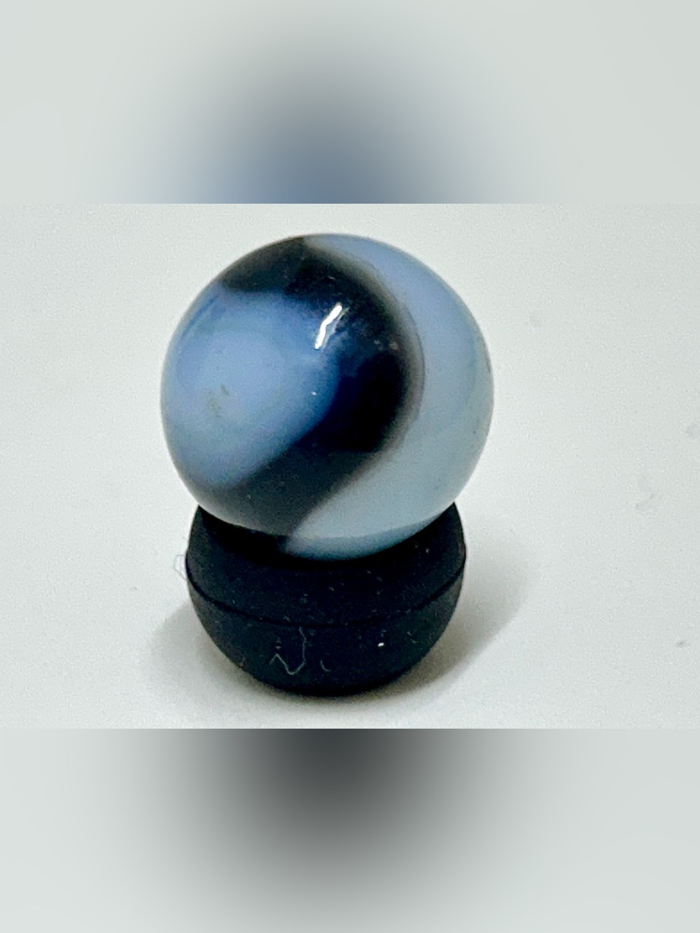 Antique Akro Agate Blue Blood Lazy Corkscrew Marble